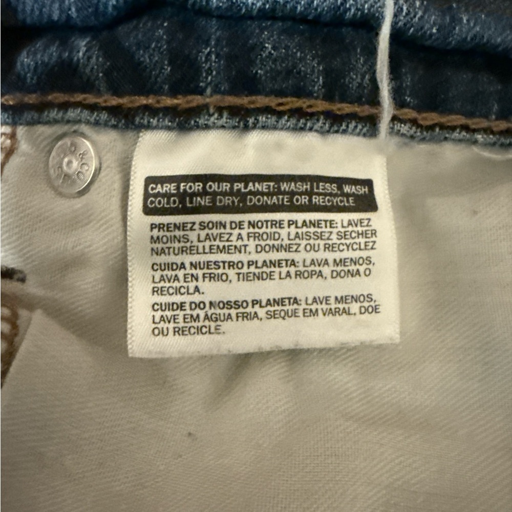 Levi's 514  Men's Dark Blue Jeans 38/30 with Flaws vintage, grunge, festival - Picture 5 of 6
